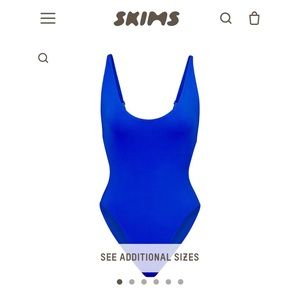 SKIMS SWIM SCOOP NECK ONE PIECE XXS in cobalt NWT